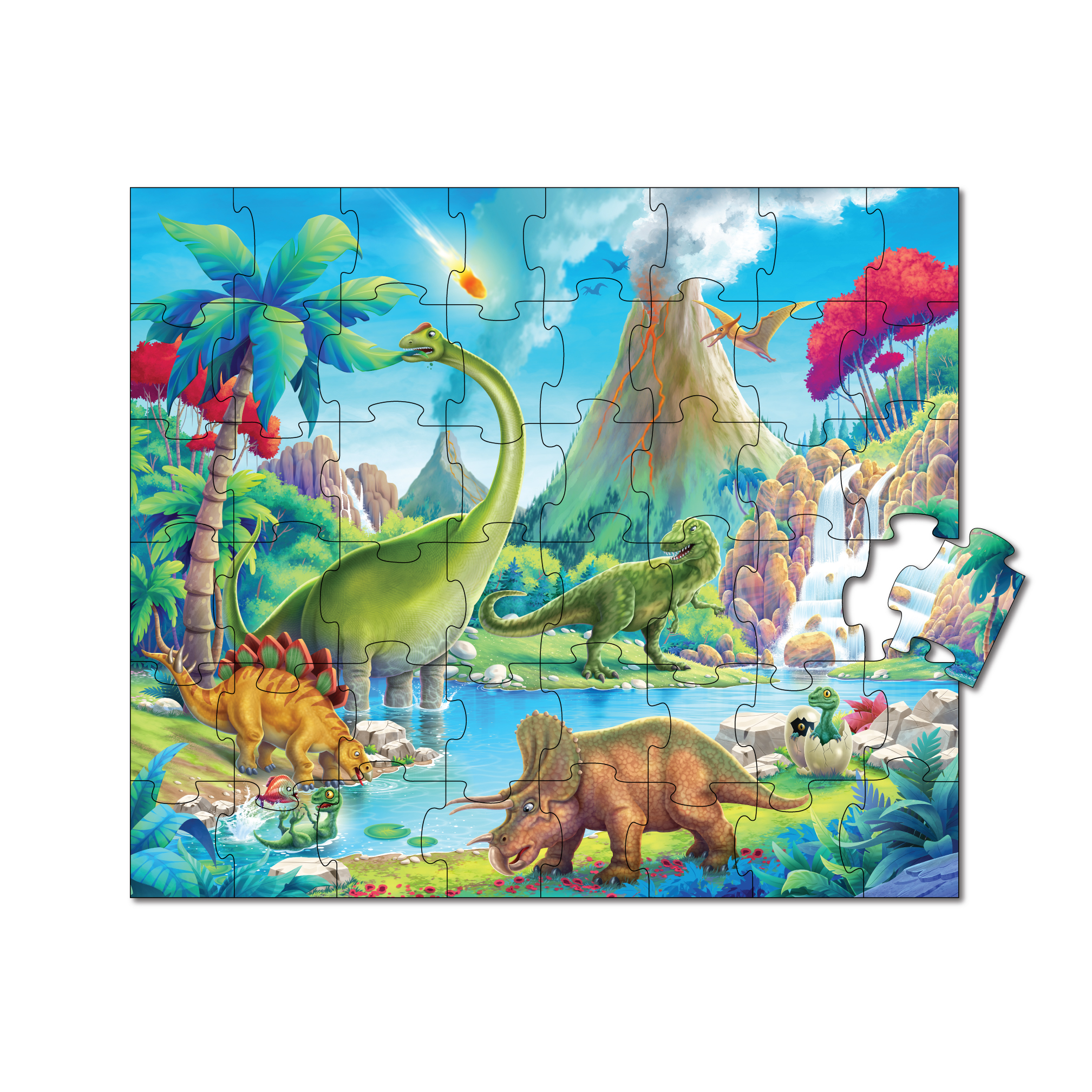 PLANET OF LOST DINOSAUR GLOW IN THE DARK PUZZLE_2